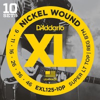 Струны D'Addario EXL125, Nickel Wound, S Light, 9-46  - Музыкальные товары, Музыкальные инструменты, Музтовары